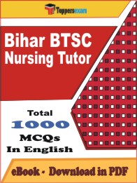 Bihar BTSC Nursing Tutor PDF Book In English - MCQ / Objective Questions