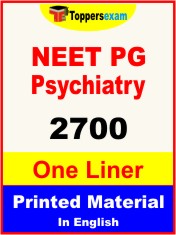 NEET PG Psychiatry One Liner Book in English