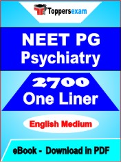 NEET PG Psychiatry One Liner Book PDF in English