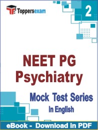 NEET PG Psychiatry PDF Book In English - Question Paper
