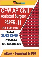 CFW AP Civil Assistant Surgeon Paper 2 PDF Book In English