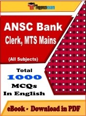 EBook of ANSC Bank Clerk, MTS (Main), PDF Format in English