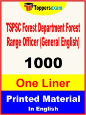 TSPSC Forest Department Forest Range Officer (General English) One Liner Book in English