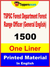 TSPSC Forest Department Forest Range Officer (General English) One Liner Book in English