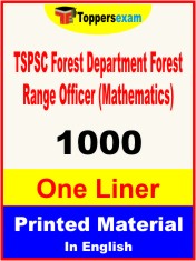 TSPSC Forest Department Forest Range Officer (Mathematics) One Liner Book in English