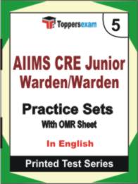 AIIMS CRE Junior Warden/Warden Book in English - Mock Test / Practice Set