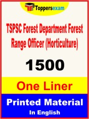 TSPSC Forest Department Forest Range Officer (Horticulture) One Liner Book in English