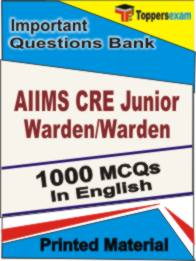 AIIMS CRE Junior Warden/Warden Book in English - Objective MCQ