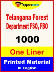Telangana Forest Department FSO, FBO One Liner Book in English