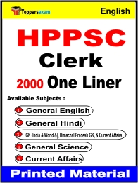 HPPSC Clerk One Liner Book in English