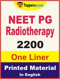 NEET PG Radiotherapy One Liner Book in English.
