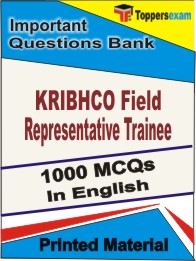 KRIBHCO Field Representative Trainee Book in English - Objective MCQ