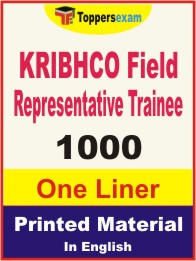 KRIBHCO Field Representative Trainee One Liner Book in English.