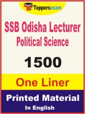 SSB Odisha Lecturer Political Science One Liner Book in English