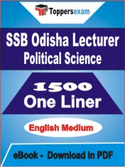 SSB Odisha Lecturer Political Science One Liner Book PDF in English