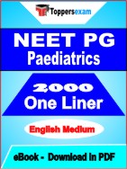NEET PG Paediatrics One Liner Book PDF in English