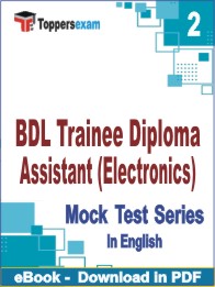 BDL Trainee Diploma Assistant (Electronics) PDF Book In English - Question Paper