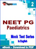 NEET PG Paediatrics Test PDF Book In English - Question Paper