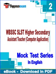 WBSSC SLST Higher Secondary Assistant Teacher (Computer Application) Test PDF Book In English - Question Paper