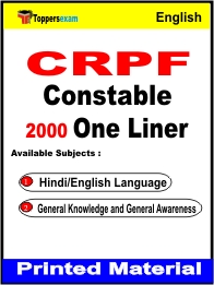 CRPF Constable One Liner Book in English