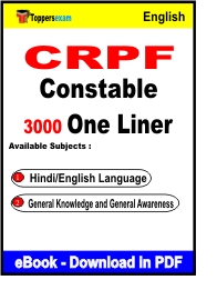 CRPF Constable One Liner Book PDF in English