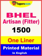 BHEL Artisan (Fitter) One Liner Book in English