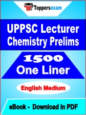 UPPSC Lecturer Chemistry Prelims One Liner Book PDF in English