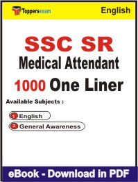 SSC SR Medical Attendant One Liner Book PDF in English