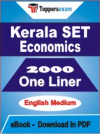 Kerala SET Economics One Liner Book PDF in English