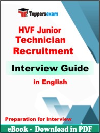 HVF Junior Technician Recruitment for Interview Guide Pdf Book in English