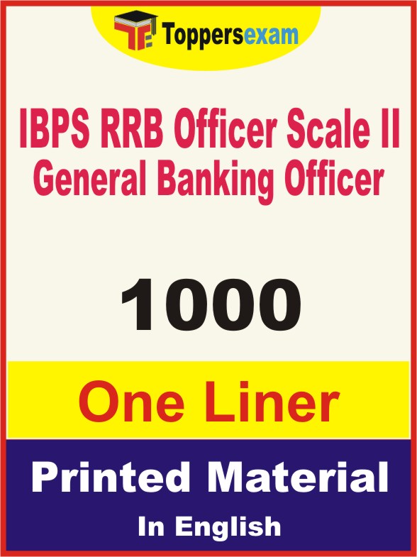 IBPS RRB Officer Scale- II General Banking Officer One Liner Book in English