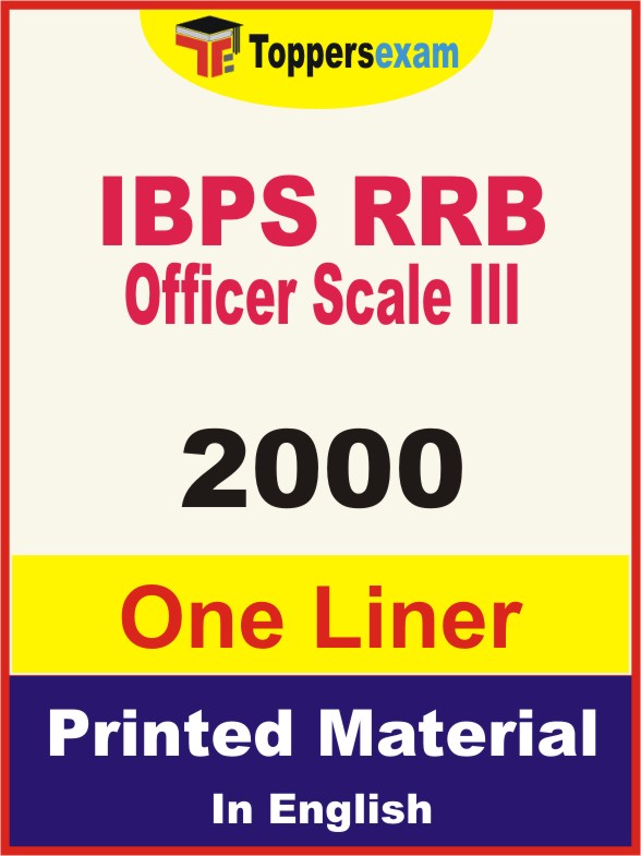IBPS RRB Officer Scale III One Liner Book in English