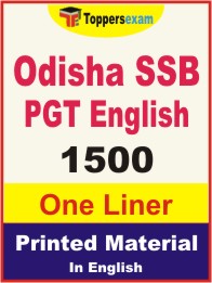 Odisha SSB PGT English One Liner Book in English.