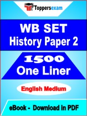WB SET History (Paper 2) One Liner Book PDF in English