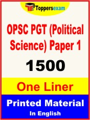OPSC PGT (Political Science) (Paper 1) One Liner Book in English