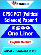OPSC PGT (Political Science) (Paper 1) One Liner Book PDF in English