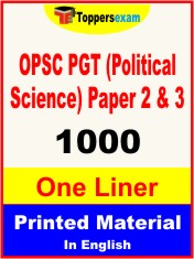 OPSC PGT (Political Science) (Paper 2 & 3) One Liner Book in English