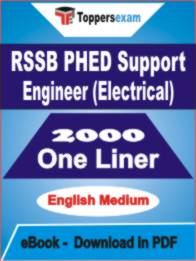 RSSB PHED Support Engineer (Electrical) One Liner Book PDF in English