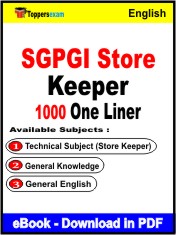 SGPGI Store Keeper One Liner Book PDF in English