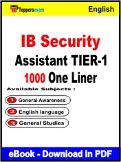 IB Security Assistant TIER-1 One Liner Book PDF in English