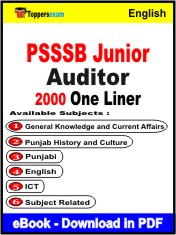 PSSSB Junior Auditor One Liner Book PDF in English