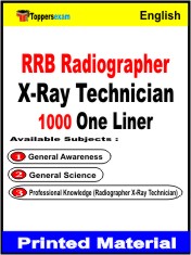 RRB Radiographer X-Ray Technician One Liner Book in English