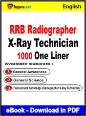 RRB Radiographer X-Ray Technician One Liner Book PDF in English