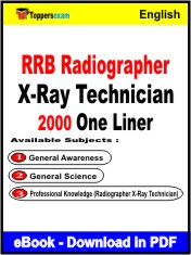RRB Radiographer X-Ray Technician One Liner Book PDF in English