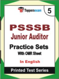 PSSSB Junior Auditor Book in English - Mock Test / Practice Set
