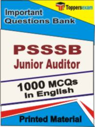 PSSSB Junior Auditor  Book in English - Objective MCQ