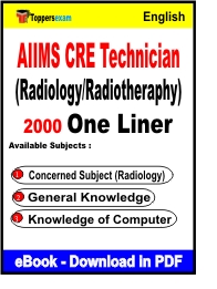 AIIMS CRE Technician (Radiology/Radiotheraphy) One Liner Book PDF in English