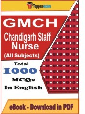 EBook of GMCH Chandigarh Staff Nurse Exam (MCQ) in PDF Format in English