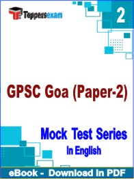 GPSC Goa (Paper-2) Test PDF Book In English - Question Paper