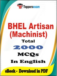 BHEL Artisan (Machinist) PDF Book in English - MCQ / Objective Questions
